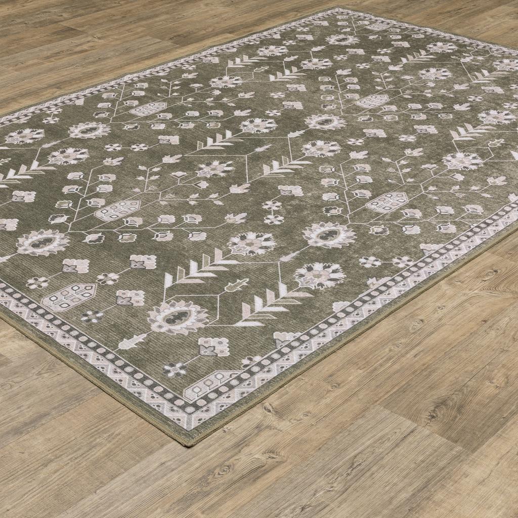 Oriental Weavers Addison ADD07 Brown Rectangle Indoor Area Rug Oriental Pattern-