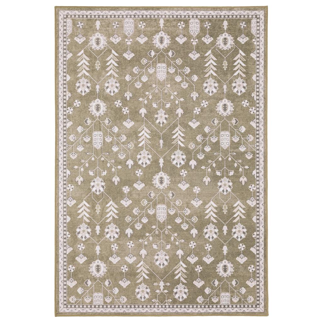 Oriental Weavers Addison ADD07 Brown Rectangle Indoor Area Rug Oriental Pattern-