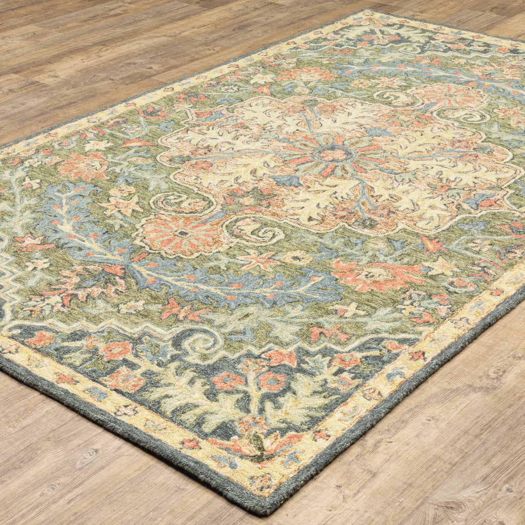 Oriental Weavers Alfresco 28401 Multicolor Rectangle Indoor Area Rug - Vintage Bohemian Hand Tufted Rug-