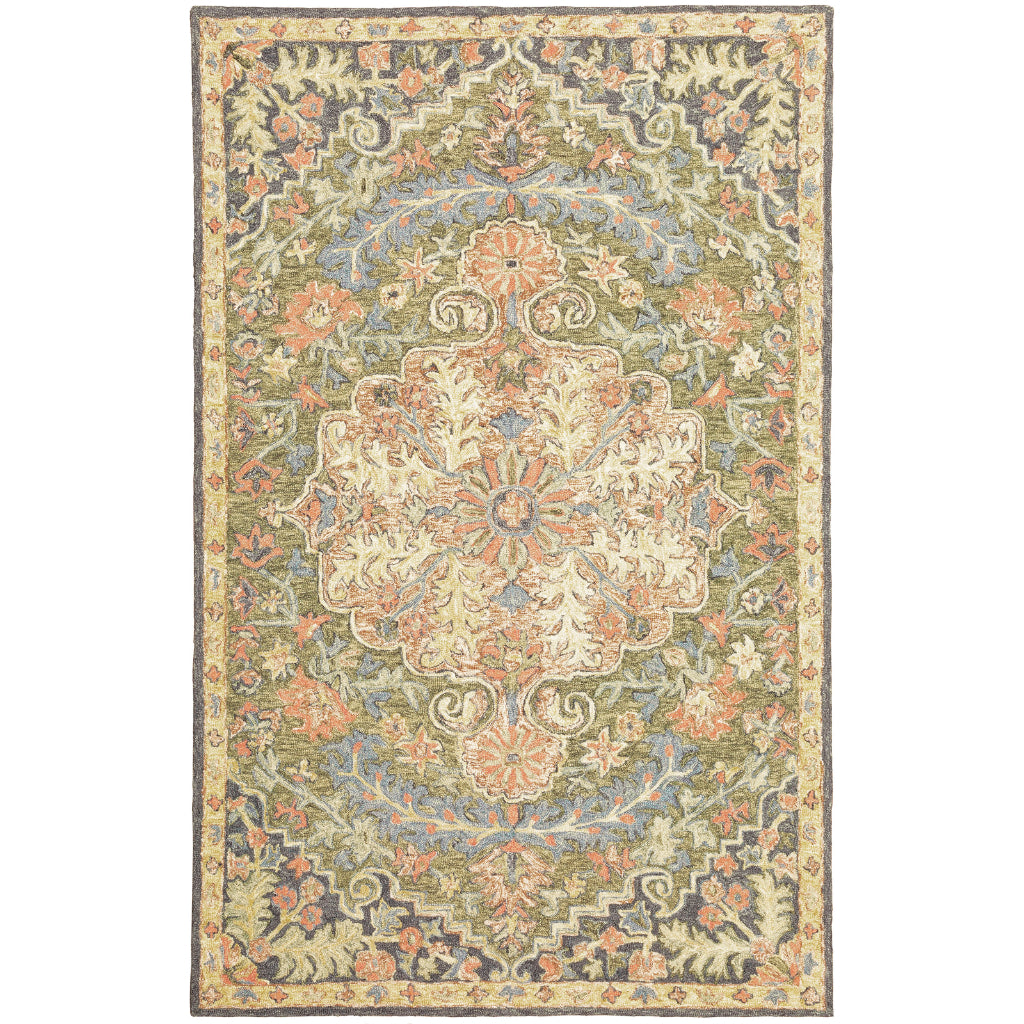 Oriental Weavers Alfresco 28401 Multicolor Rectangle Indoor Area Rug - Vintage Bohemian Hand Tufted Rug-