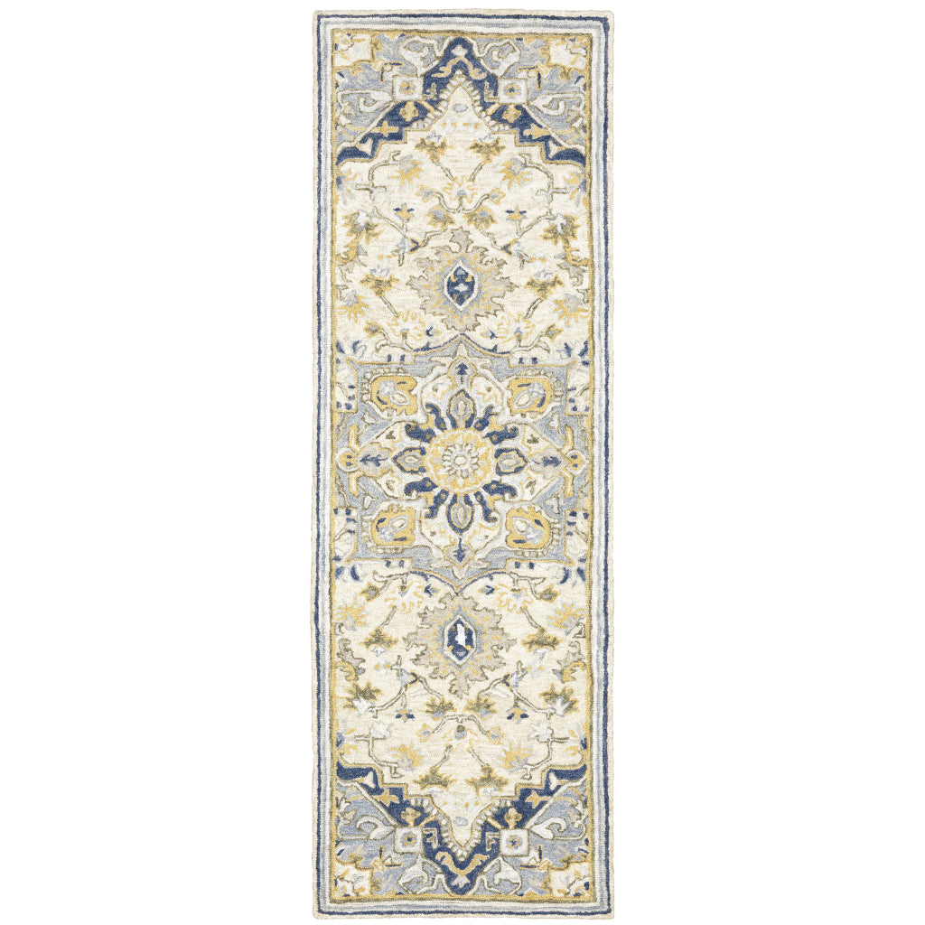 Oriental Weavers Alfresco 28402 Multicolor Indoor Runner - Vintage Bohemian Hand Tufted Rug-