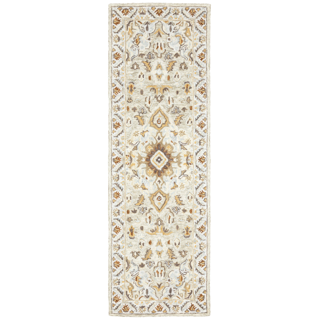 Oriental Weavers Alfresco 28403 Multicolor Indoor Runner - Vintage Bohemian Hand Tufted Rug-