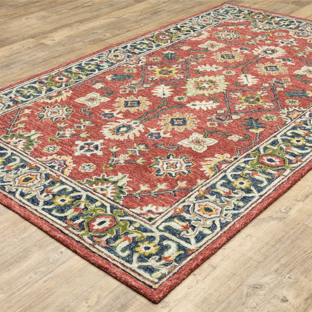 Oriental Weavers Alfresco 28404 Multicolor Rectangle Indoor Area Rug - Vintage Bohemian Hand Tufted Rug-