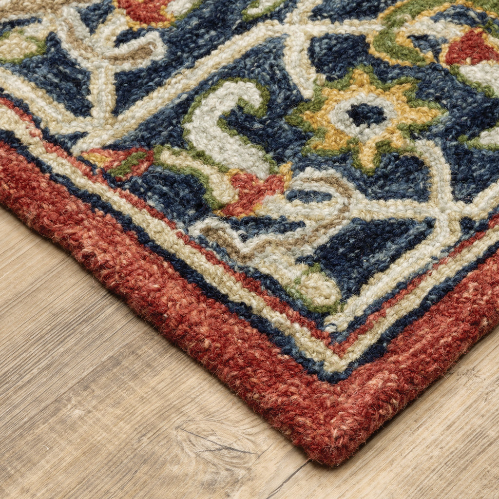 Oriental Weavers Alfresco 28404 Multicolor Indoor Runner - Vintage Bohemian Hand Tufted Rug-