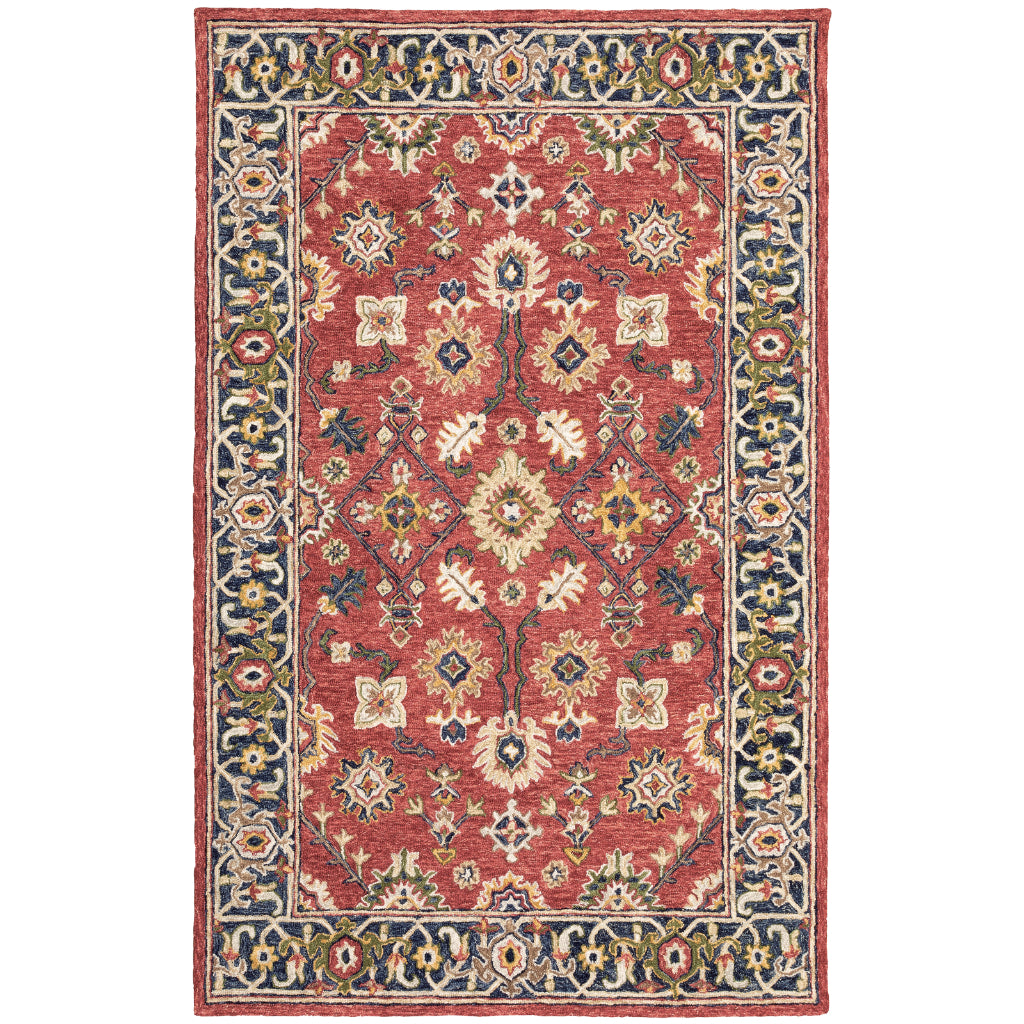 Oriental Weavers Alfresco  28404 Multicolor Rectangle Indoor Area Rug - Vintage Bohemian Hand Tufted Rug
