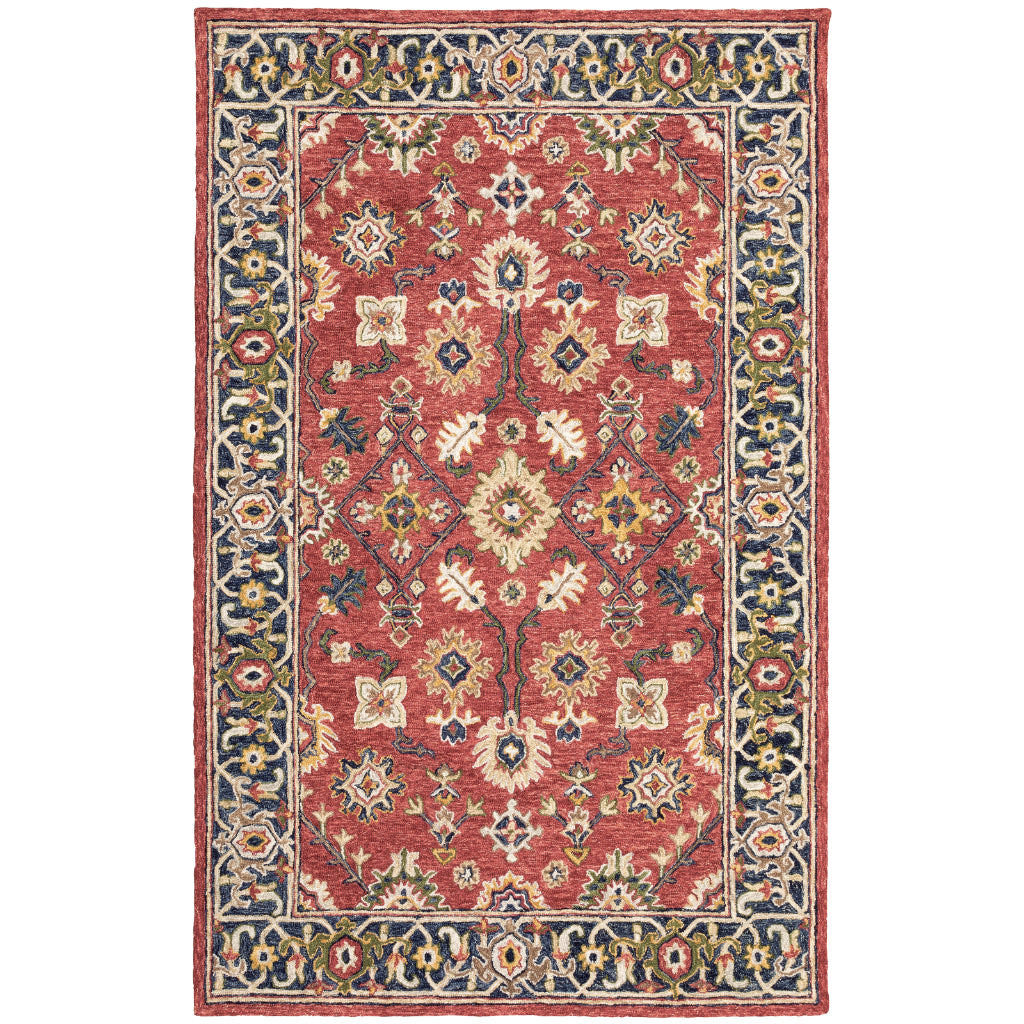 Oriental Weavers Alfresco 28404 Multicolor Rectangle Indoor Area Rug - Vintage Bohemian Hand Tufted Rug-