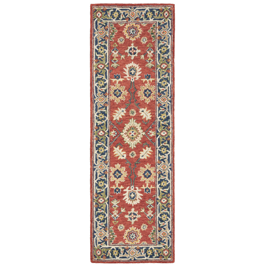 Oriental Weavers Alfresco 28404 Multicolor Indoor Runner - Vintage Bohemian Hand Tufted Rug-