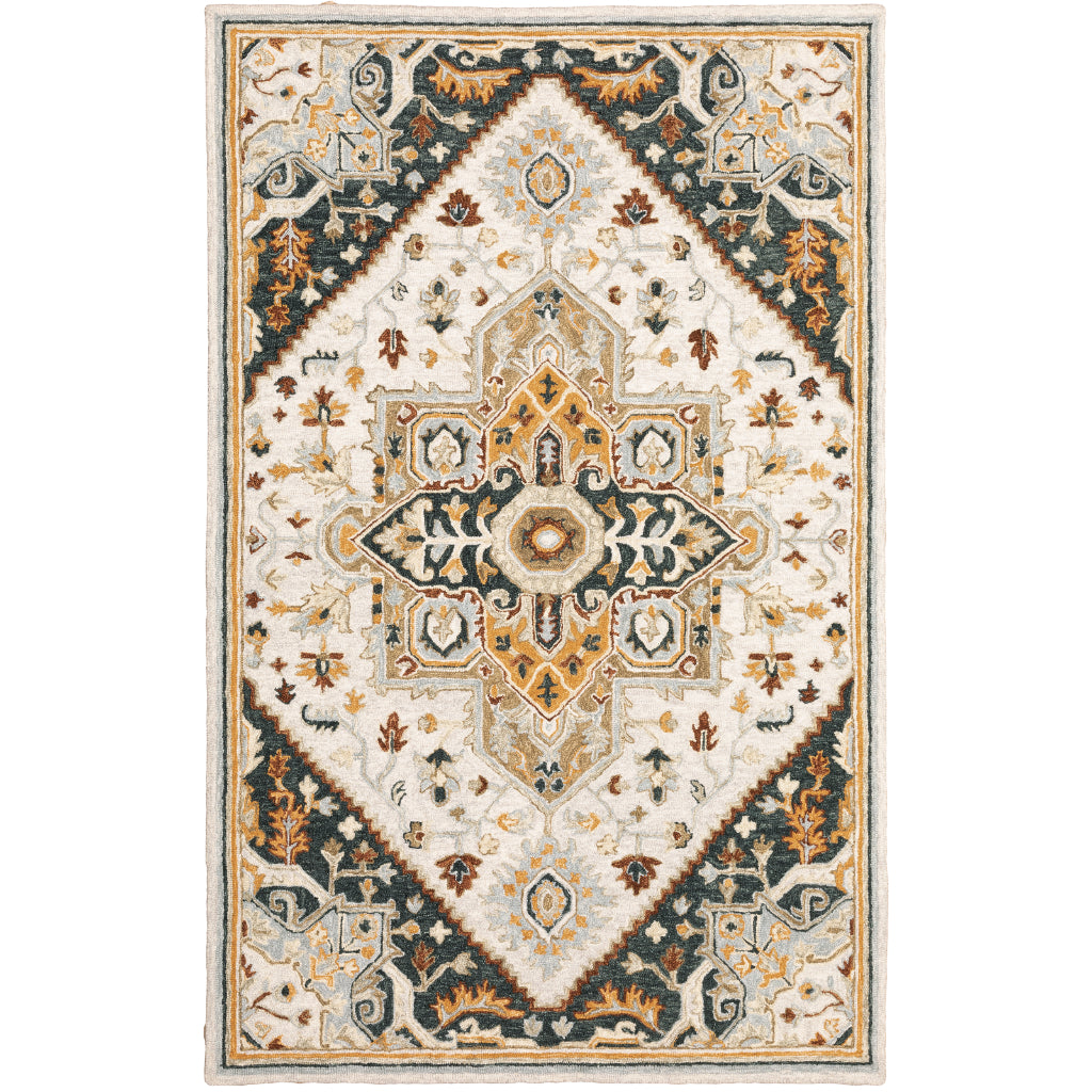 Oriental Weavers Alfresco 28407 Multicolor Rectangle Indoor Area Rug - Vintage Bohemian Hand Tufted Rug-