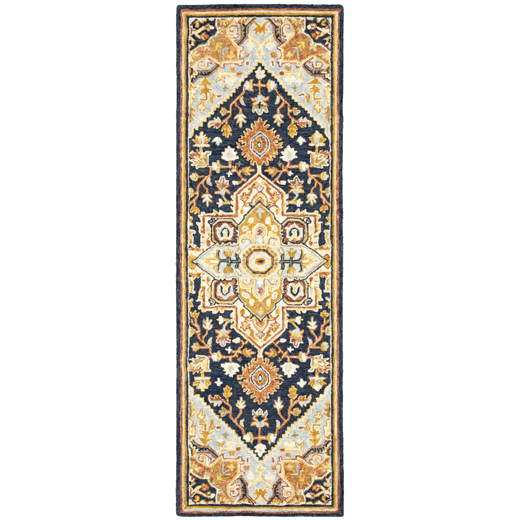 Oriental Weavers Alfresco 28408 Multicolor Indoor Runner - Vintage Bohemian Hand Tufted Rug-