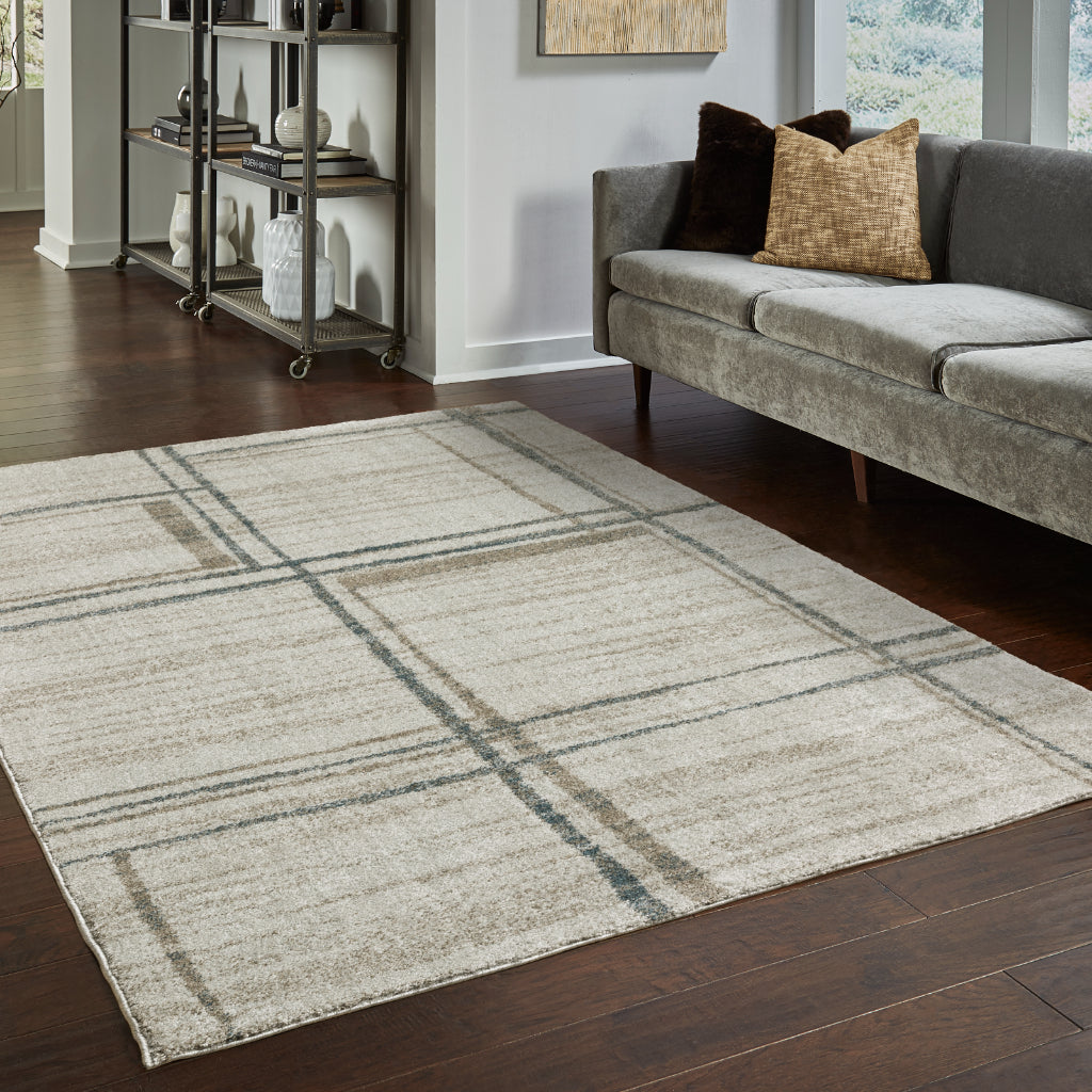 Oriental Weavers Alton 501Z9 Gray Rectangle Indoor Area Rug - Luxurious Soft Modern Rug with Distressed Block Design