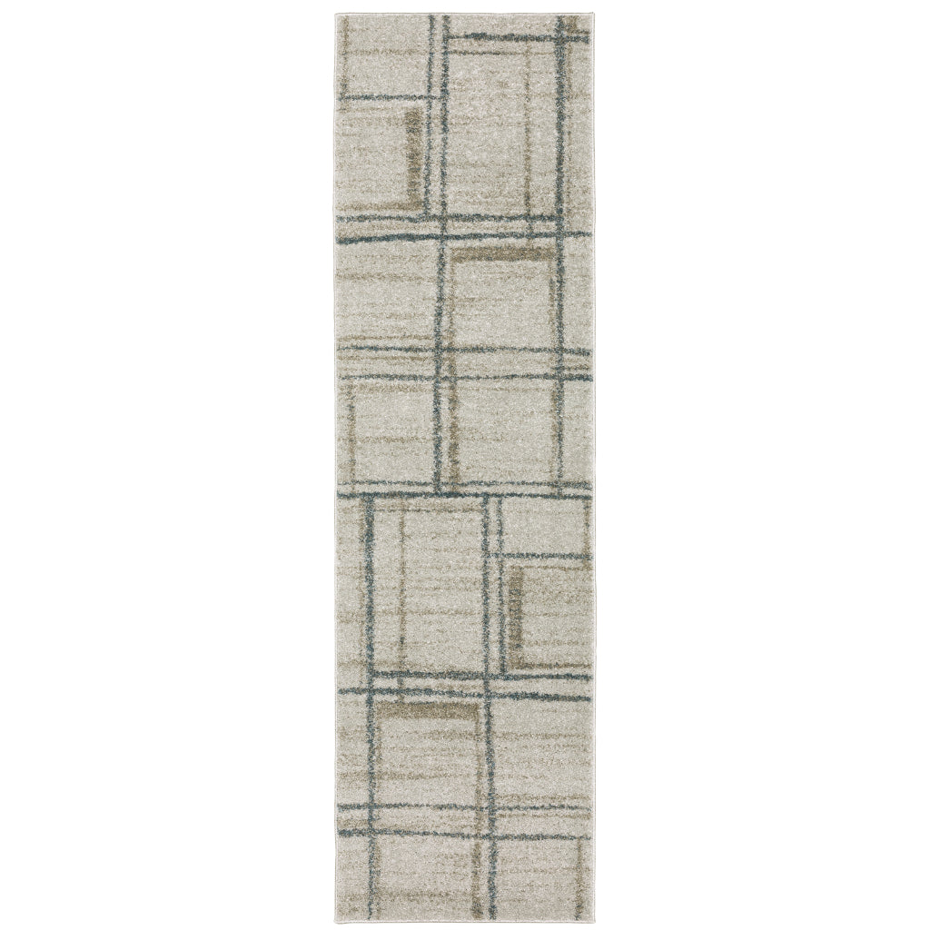 Oriental Weavers Alton 501Z9 Gray Rectangle Indoor Runner - Luxurious Soft Modern Rug with Distressed Block Design-