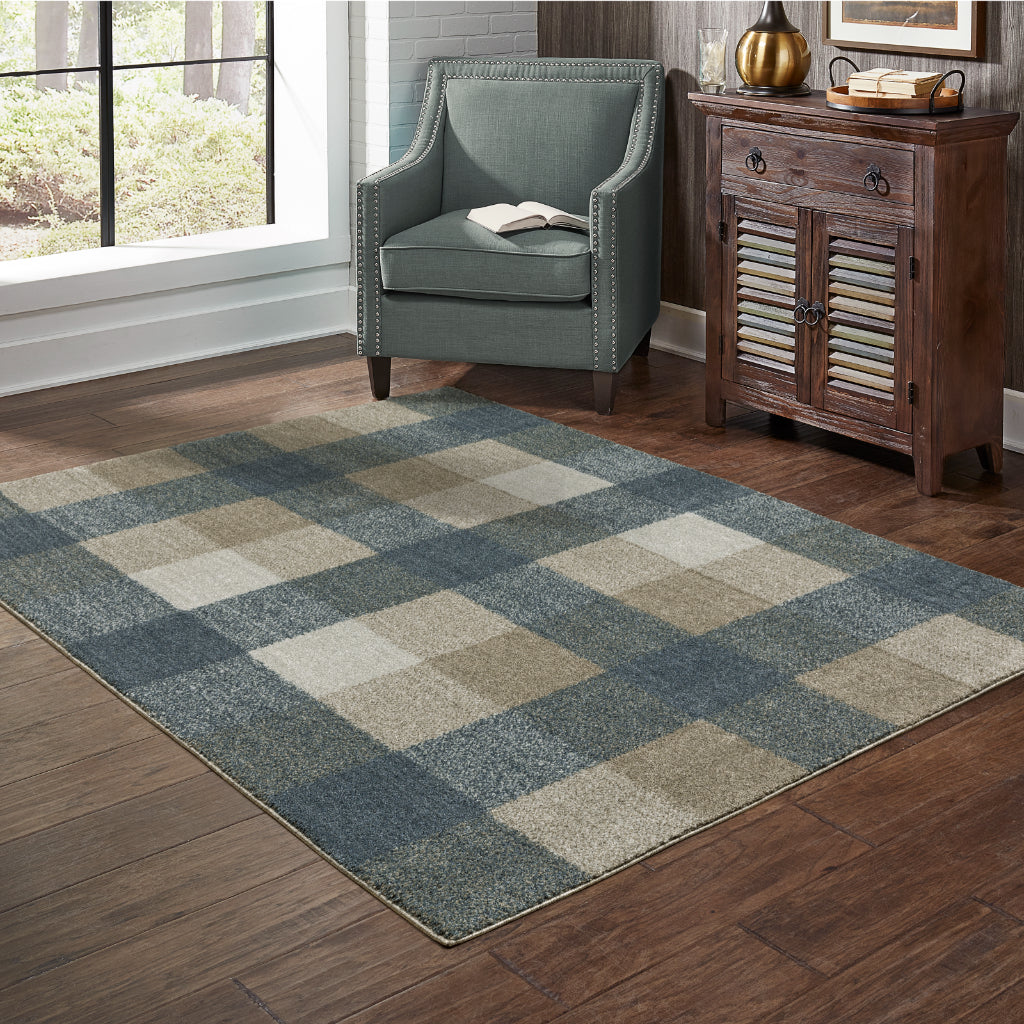 Oriental Weavers Alton 5093X Multicolor Rectangle Indoor Area Rug - Luxurious Farmhouse Rug with Plaid Pattern-