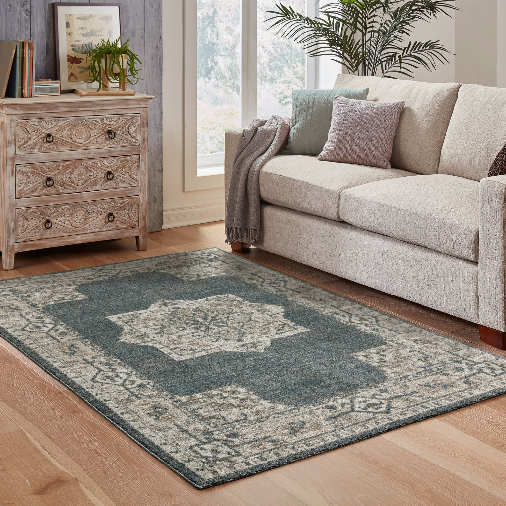 Oriental Weavers Alton 5501B Multicolor Rectangle Indoor Area Rug - Traditional Vintage Rug with Medallion Design-