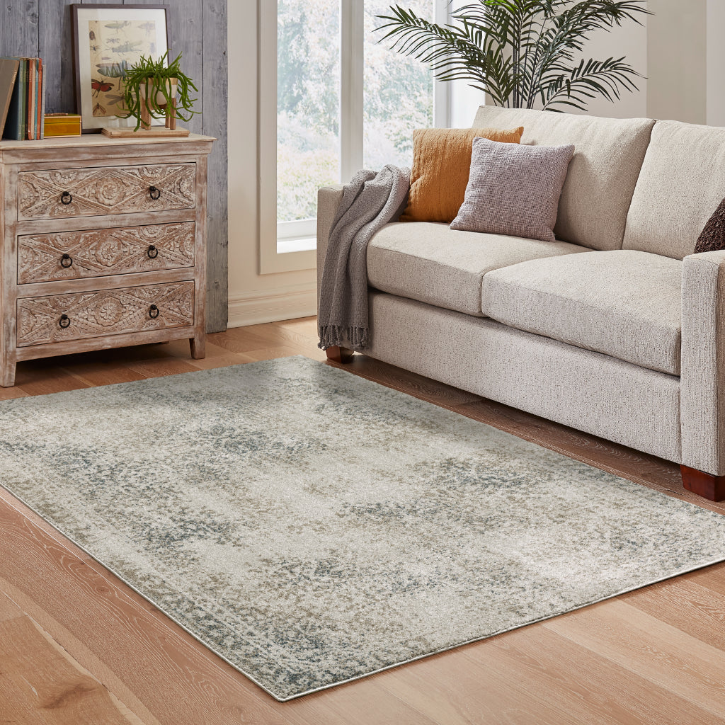 Oriental Weavers Alton 070E9 Gray Rectangle Indoor Area Rug - Luxurious Machine Made Rug with Distressed Oriental Design-