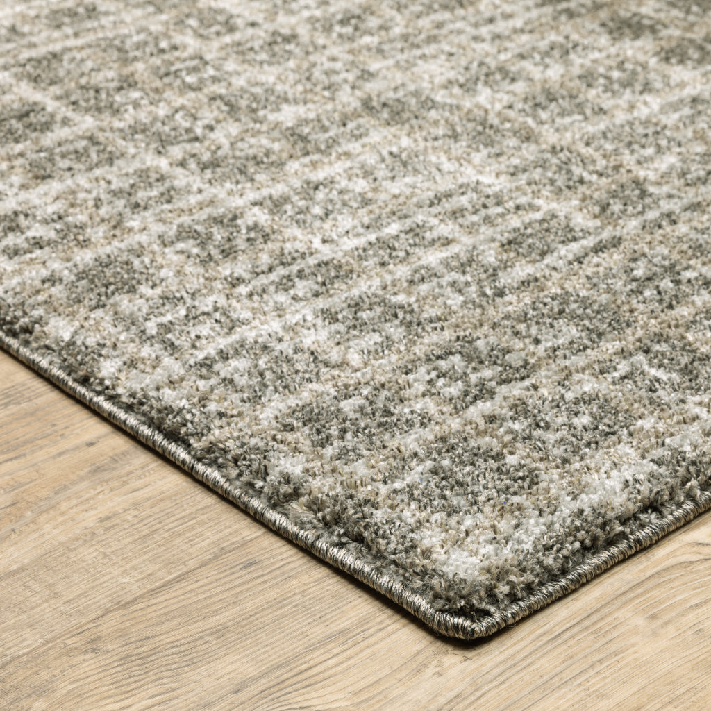 Oriental Weavers Alton 090N9 Gray Rectangle Indoor Runner - Luxurious Contemporary Rug with Distressed Geometric Design-