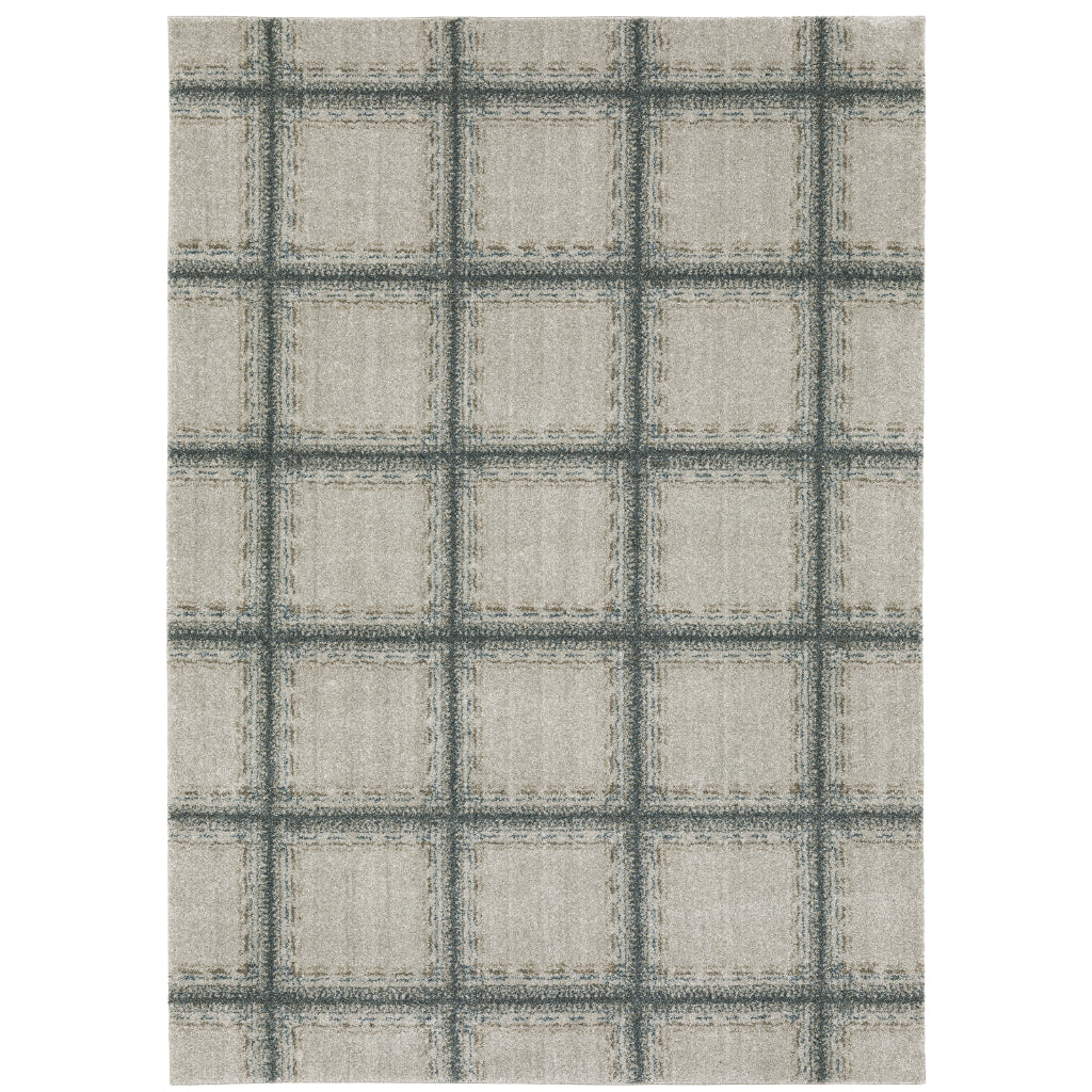 Oriental Weavers Alton 092E9 Gray Rectangle Indoor Area Rug - Luxurious Machine Made Rug with Geometric Design-