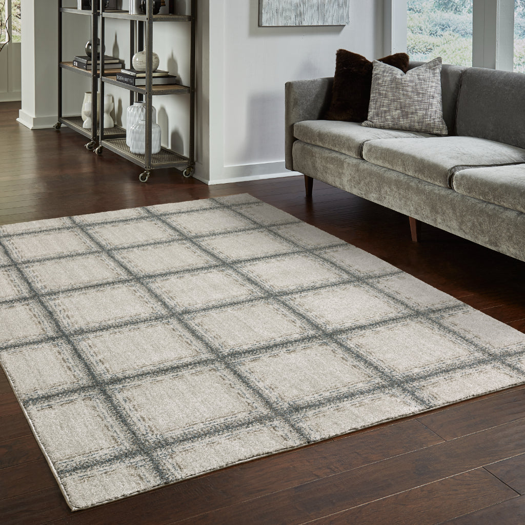 Oriental Weavers Alton 092E9 Gray Rectangle Indoor Area Rug - Luxurious Machine Made Rug with Geometric Design-