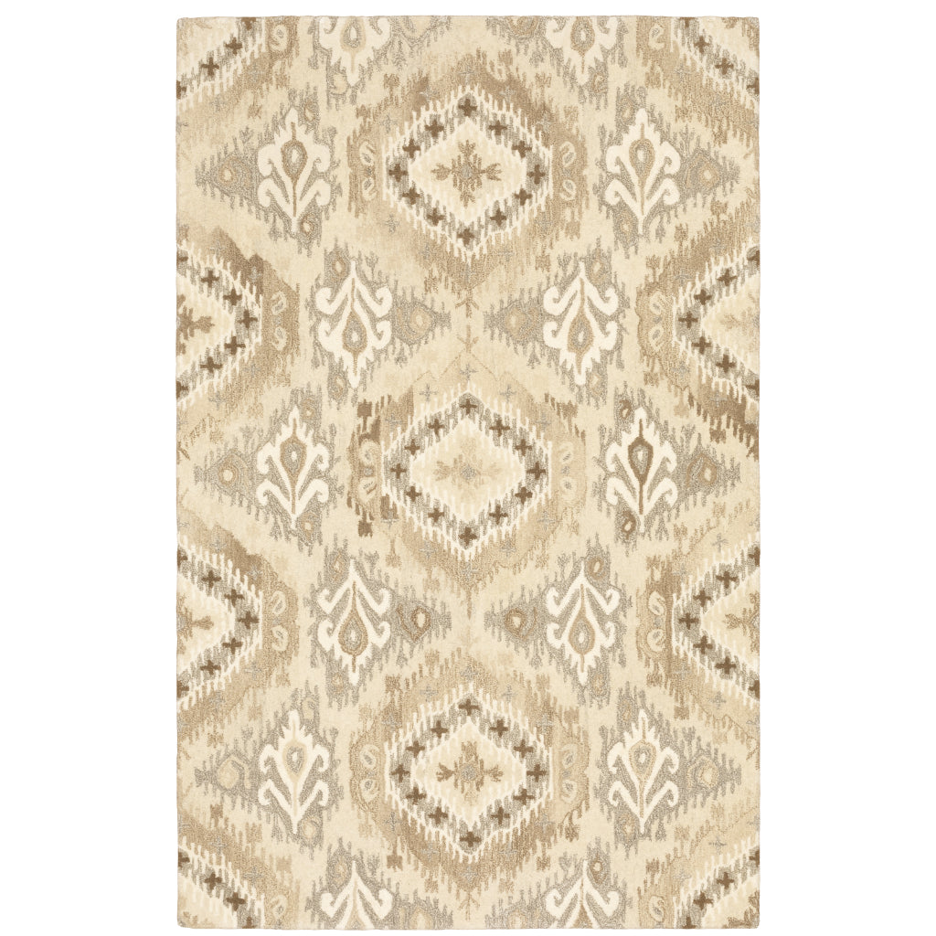 Oriental Weavers Anastasia 68003 Multicolor Rectangle Indoor Area Rug - Hand Tufted Bohemian Rug Made of 100% Wool with Abstract Design