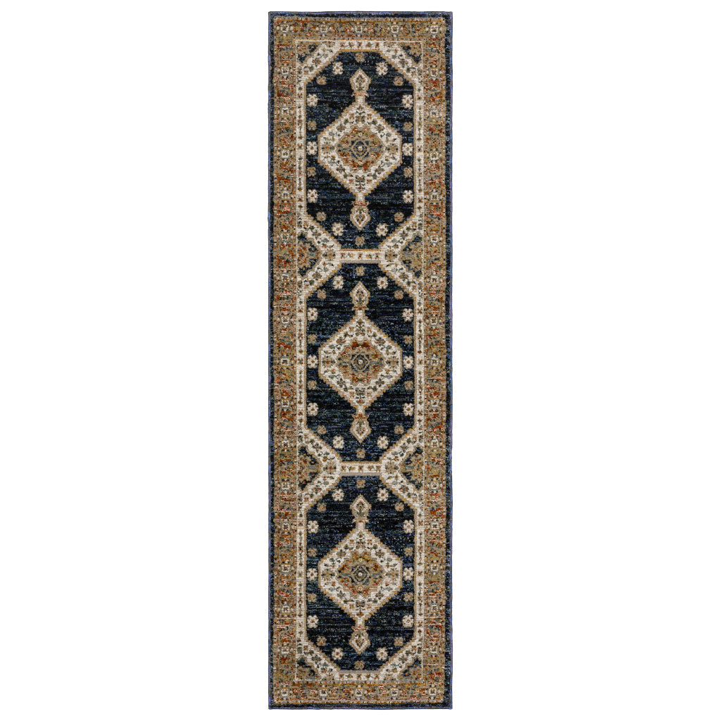 Oriental Weavers Andorra 2281E Multicolor Runner Rug – Sleek Machine Woven Stain-Resistant Indoor Hallway Rug-