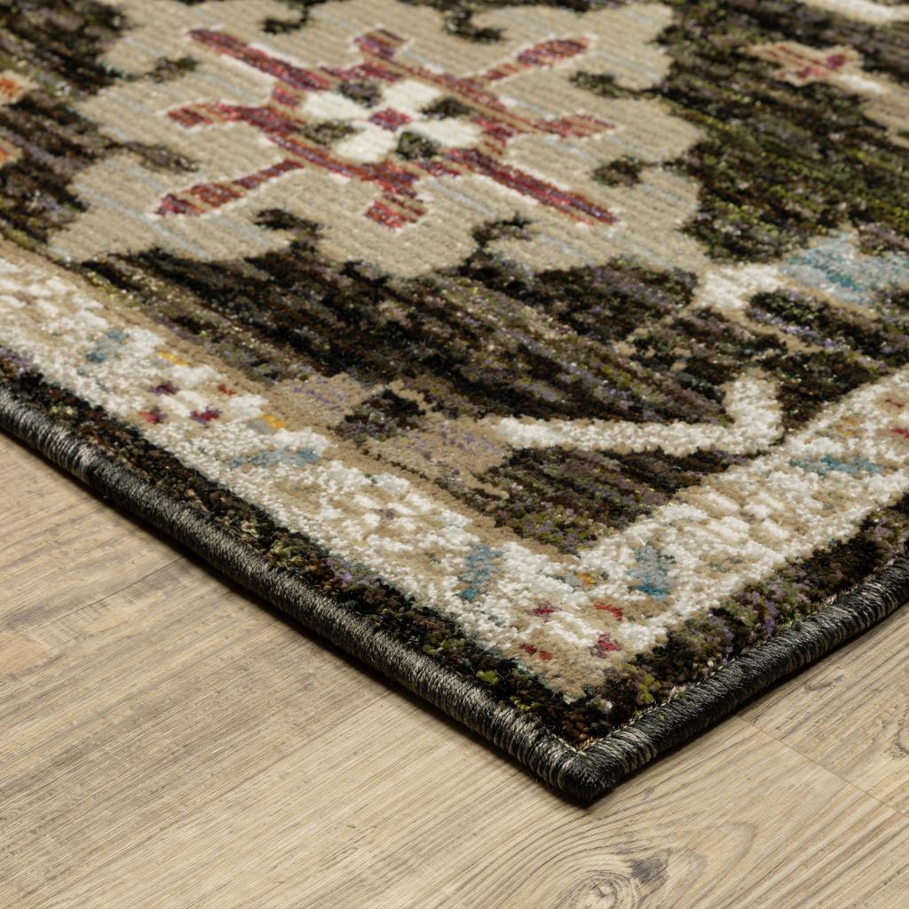 Oriental Weavers Andorra 2396B Brown Rectangle Indoor Runner Oriental Pattern-