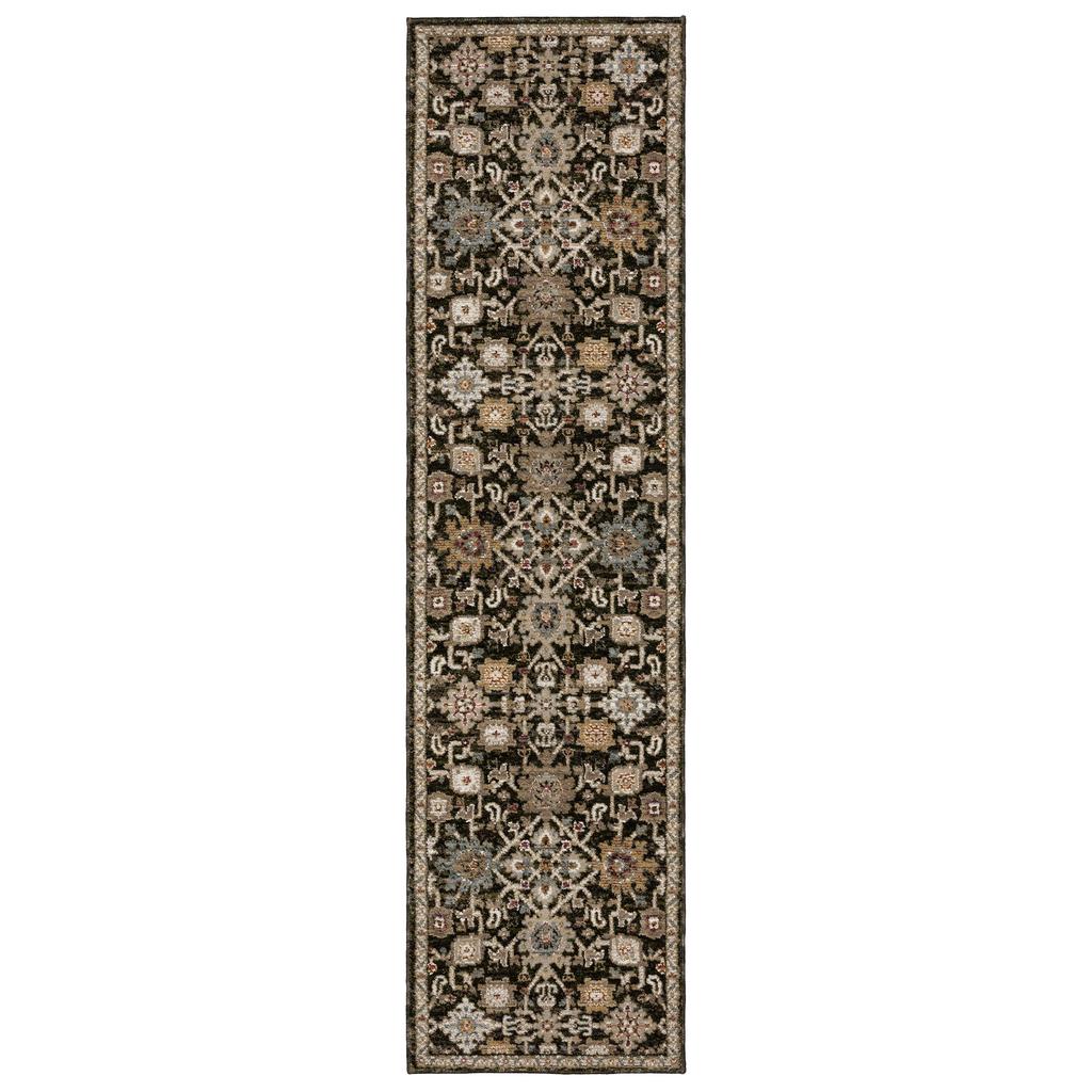 Oriental Weavers Andorra 2396B Brown Rectangle Indoor Runner Oriental Pattern-