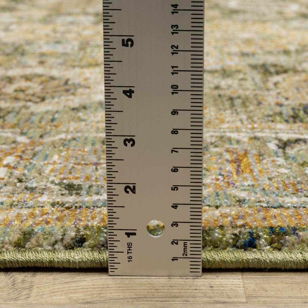 Oriental Weavers Andorra 2417B Green Rectangle Indoor Area Rug Oriental Pattern-