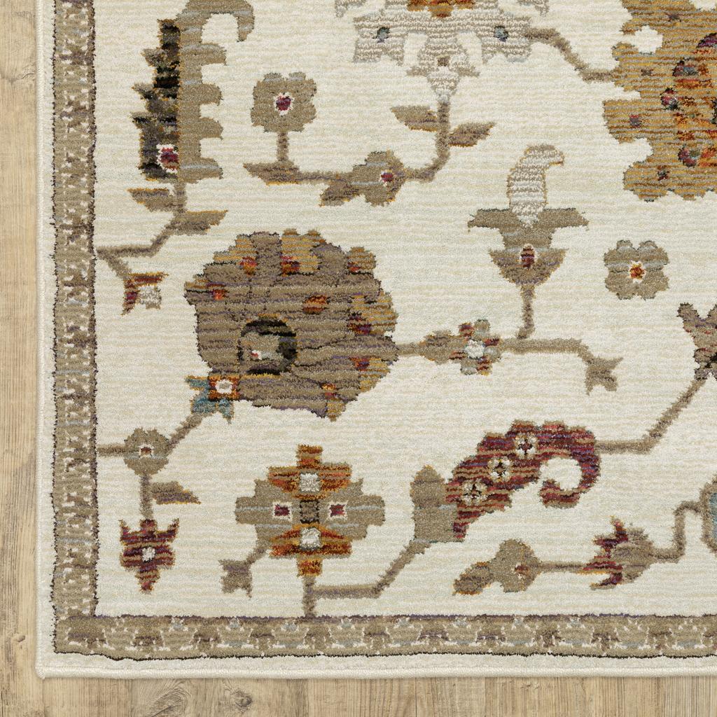 Oriental Weavers Andorra 2419B Ivory Rectangle Indoor Runner Oriental Pattern-