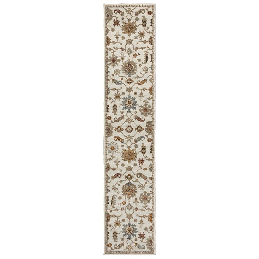 Oriental Weavers Andorra 2419B Ivory Rectangle Indoor Runner Oriental Pattern-
