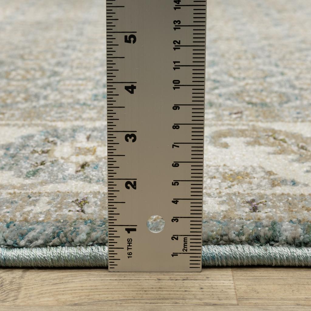 Oriental Weavers Andorra 2429A Blue Rectangle Indoor Area Rug Oriental Pattern-