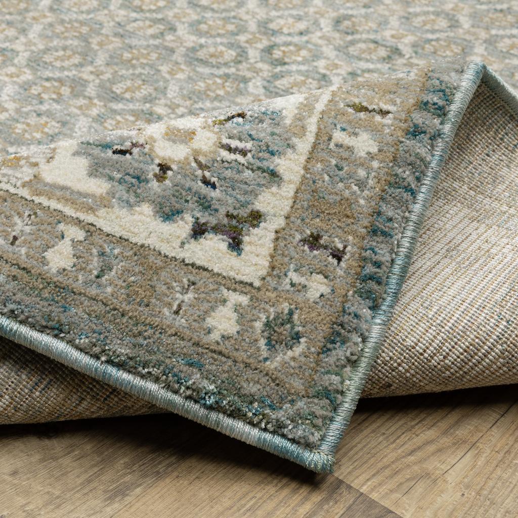 Oriental Weavers Andorra 2429A Blue Rectangle Indoor Area Rug Oriental Pattern-