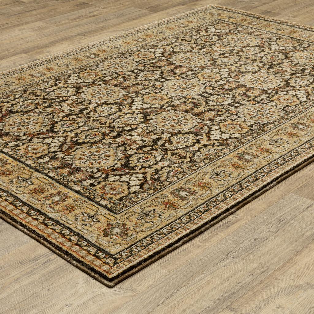 Oriental Weavers Andorra 2431A Brown Rectangle Indoor Area Rug Oriental Pattern-