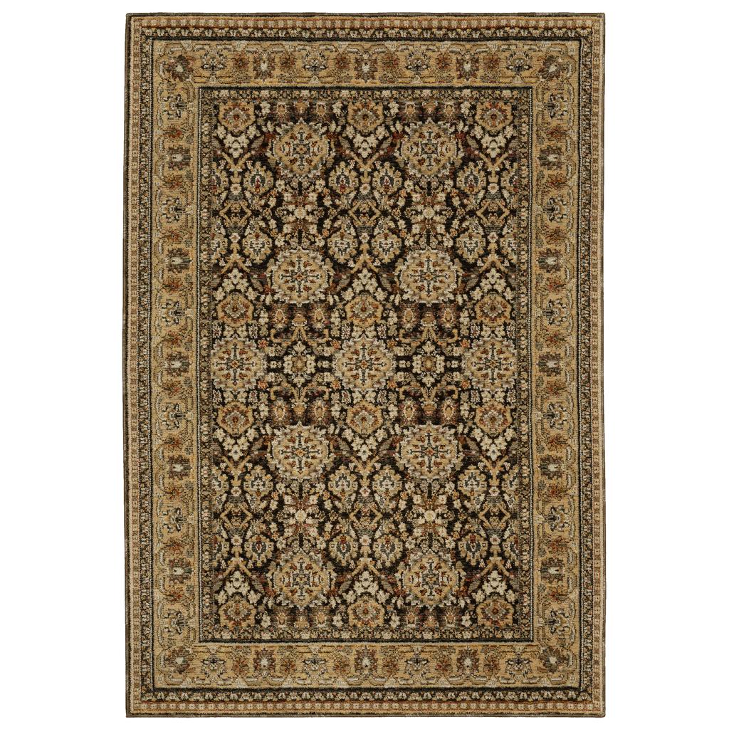 Oriental Weavers Andorra 2431A Brown Rectangle Indoor Area Rug Oriental Pattern-