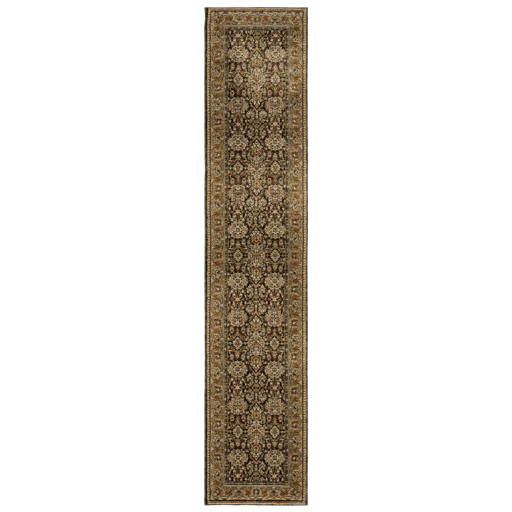 Oriental Weavers Andorra 2431A Brown Rectangle Indoor Runner Oriental Pattern-