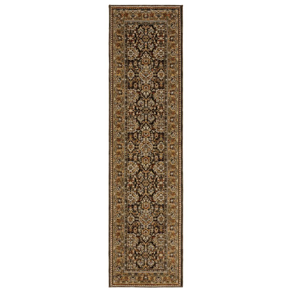 Oriental Weavers Andorra 2431A Brown Rectangle Indoor Runner Oriental Pattern-