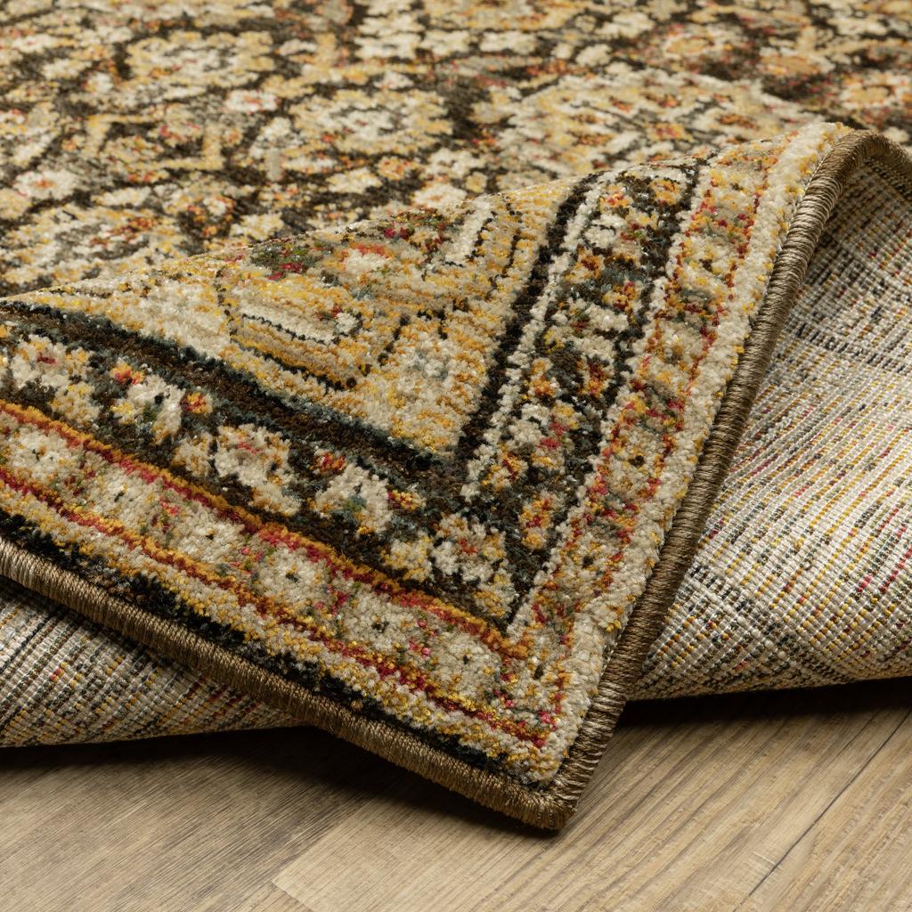 Oriental Weavers Andorra 2431A Brown Rectangle Indoor Runner Oriental Pattern-