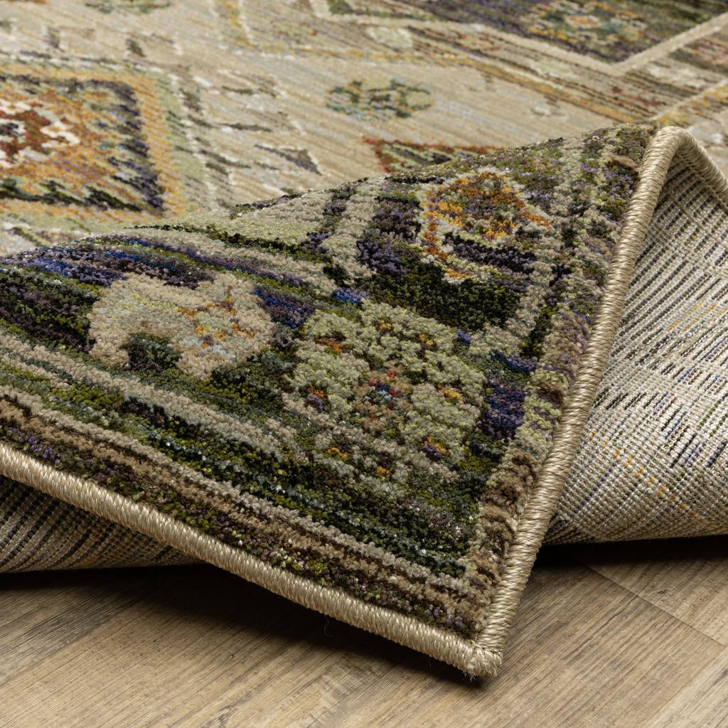 Oriental Weavers Andorra 2442D Grey Rectangle Indoor Runner Tribal Pattern-