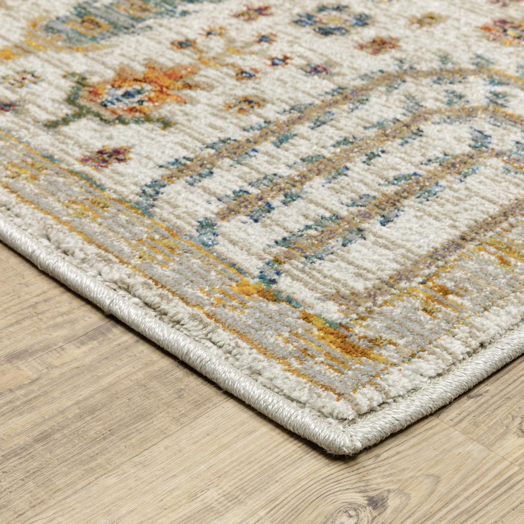 Oriental Weavers Andorra 2449B Ivory Rectangle Indoor Area Rug Oriental Pattern-