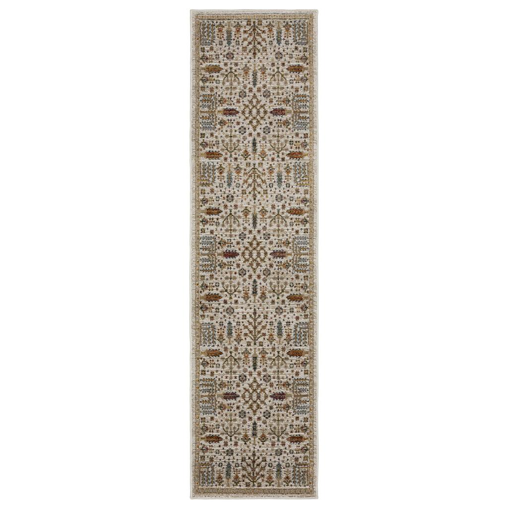 Oriental Weavers Andorra 2449B Ivory Rectangle Indoor Runner Oriental Pattern-