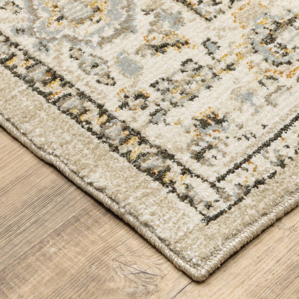 Oriental Weavers Andorra 303D0 Multicolor Runner Indoor Area Rug - Durable &amp; Stain Resistant Rug with Distressed Medallion Design