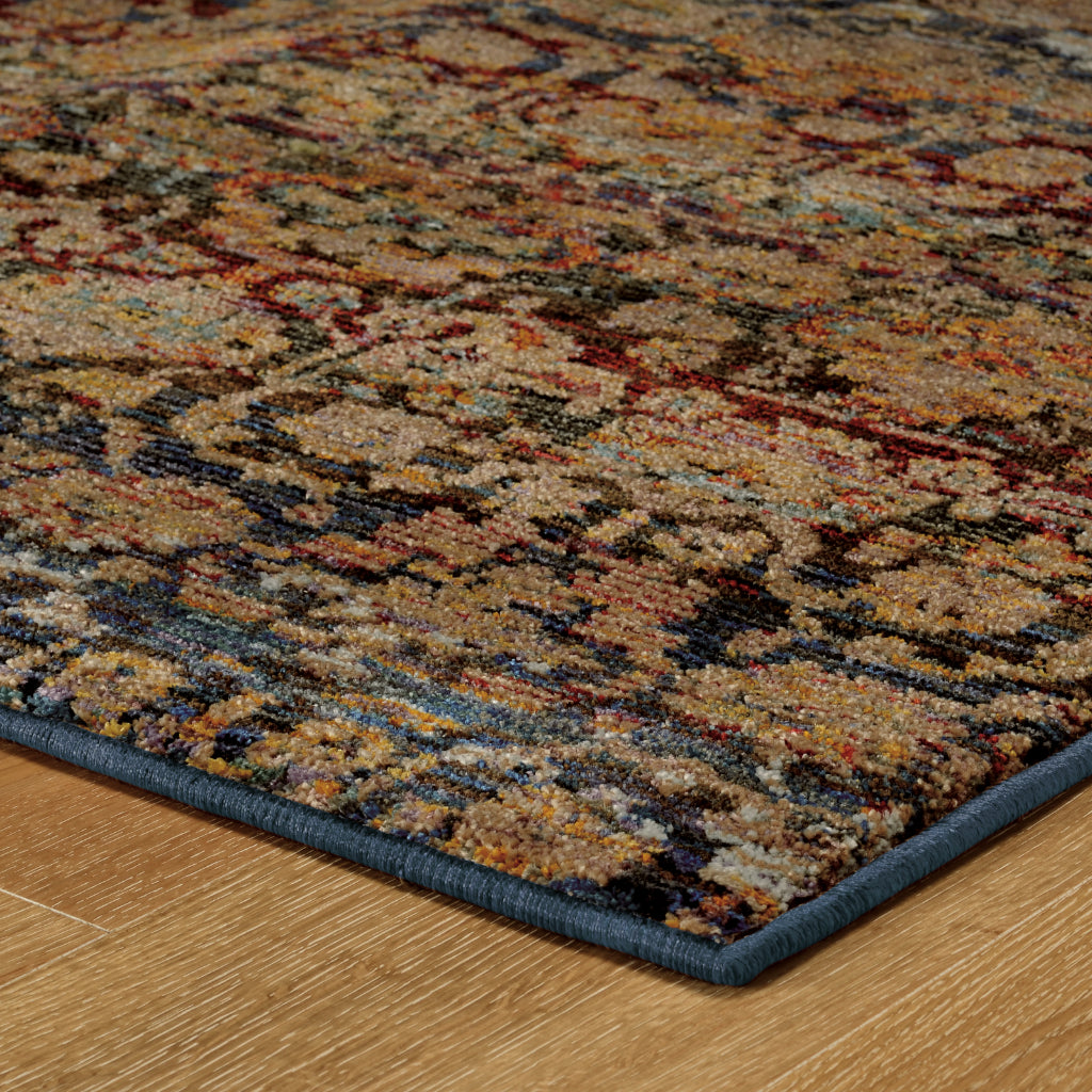 Oriental Weavers Andorra 303D0 Multicolor Rectangle Indoor Runner - Durable &amp; Stain Resistant Rug with Distressed Medallion Design
