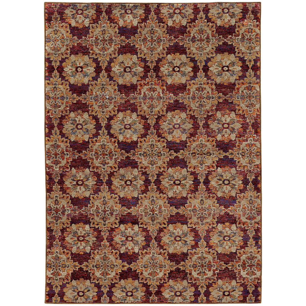 Oriental Weavers Andorra 6883A Multicolor Rectangle Indoor Area Rug - Durable & Stain Resistant Rug with Classic Medallion Design-