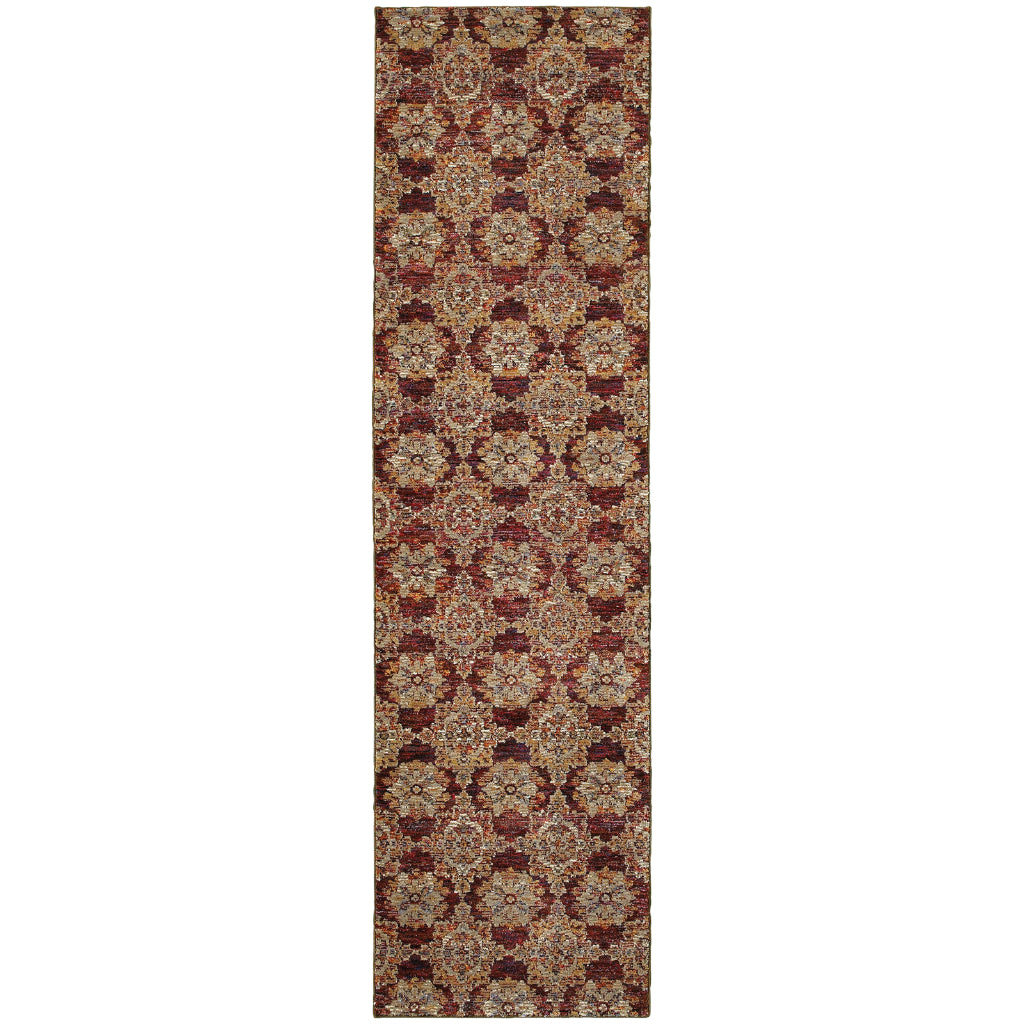 Oriental Weavers Andorra 6883A Multicolor Rectangle Indoor Runner - Durable & Stain Resistant Rug with Classic Medallion Design-