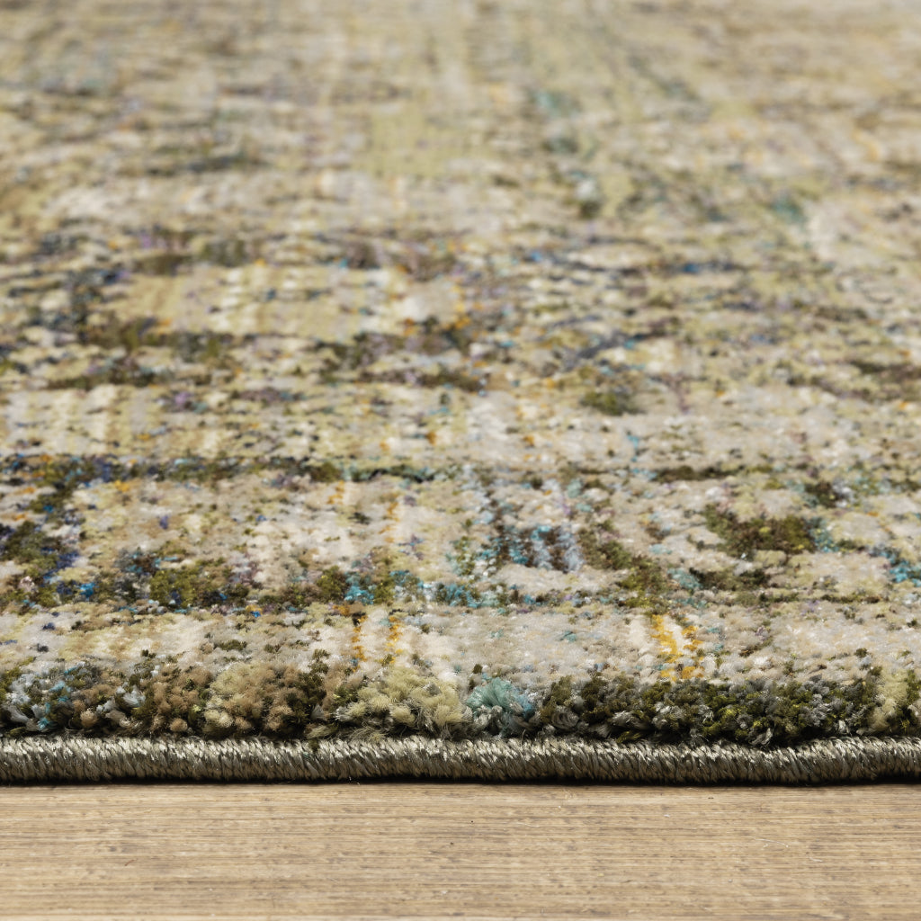 Oriental Weavers Andorra 7125C Multicolor Round Indoor Area Rug - Durable & Stain Resistant Dining Room Rug with Distressed Oriental Design-