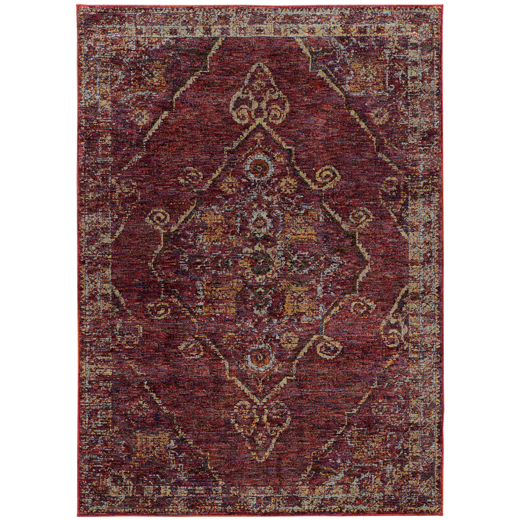 Oriental Weavers Andorra 7135E Multicolor Rectangle Indoor Area Rug - Durable &amp; Stain Resistant Rug with Medallion Design