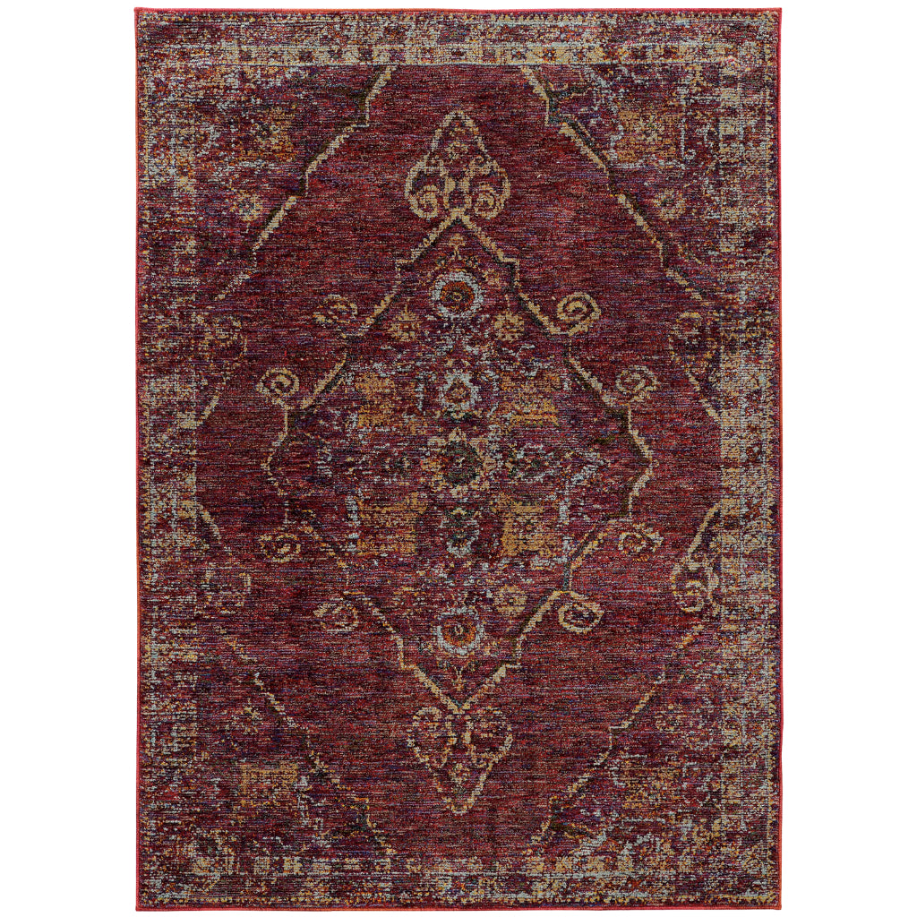 Oriental Weavers Andorra 7135E Multicolor Rectangle Indoor Area Rug - Durable & Stain Resistant Rug with Medallion Design-
