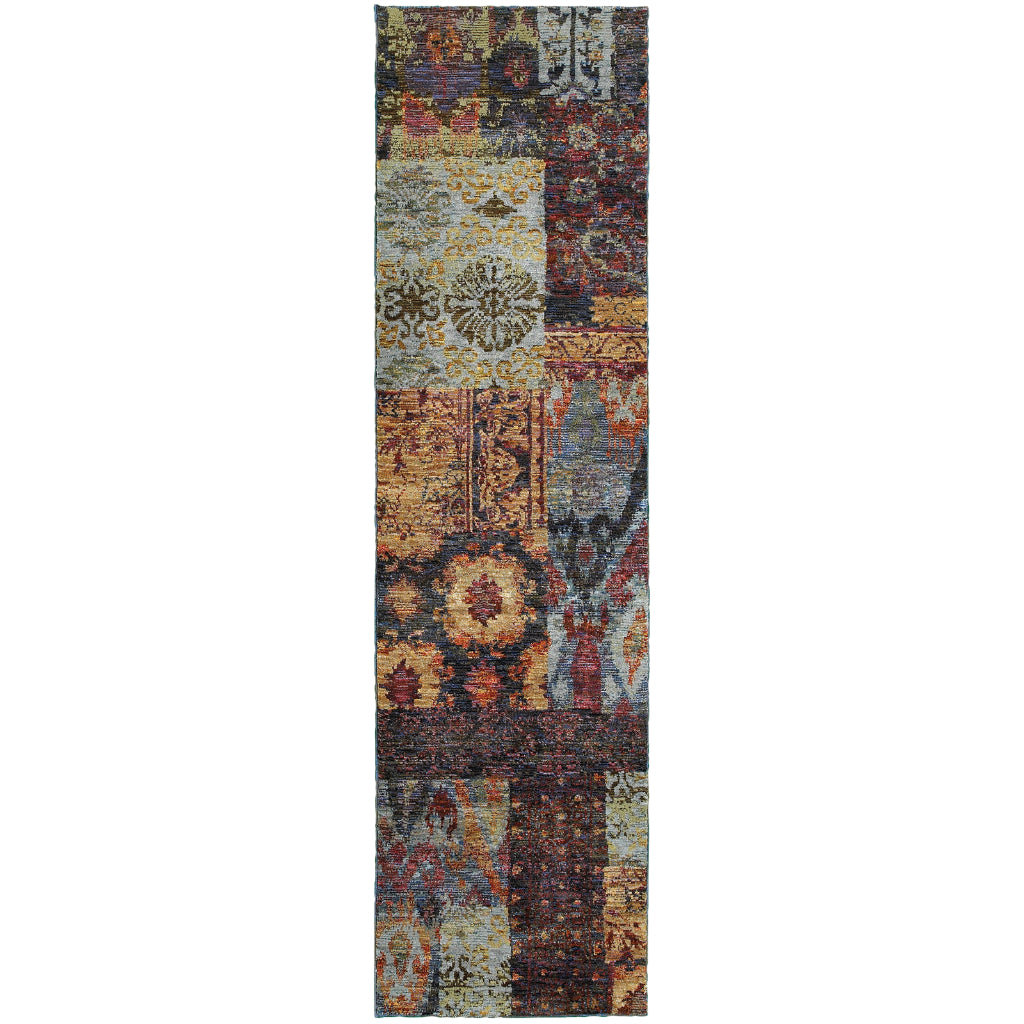 Oriental Weavers Andorra 7137A Multicolor Rectangle Indoor Runner - Durable & Stain Resistant Rug with Abstract Design-