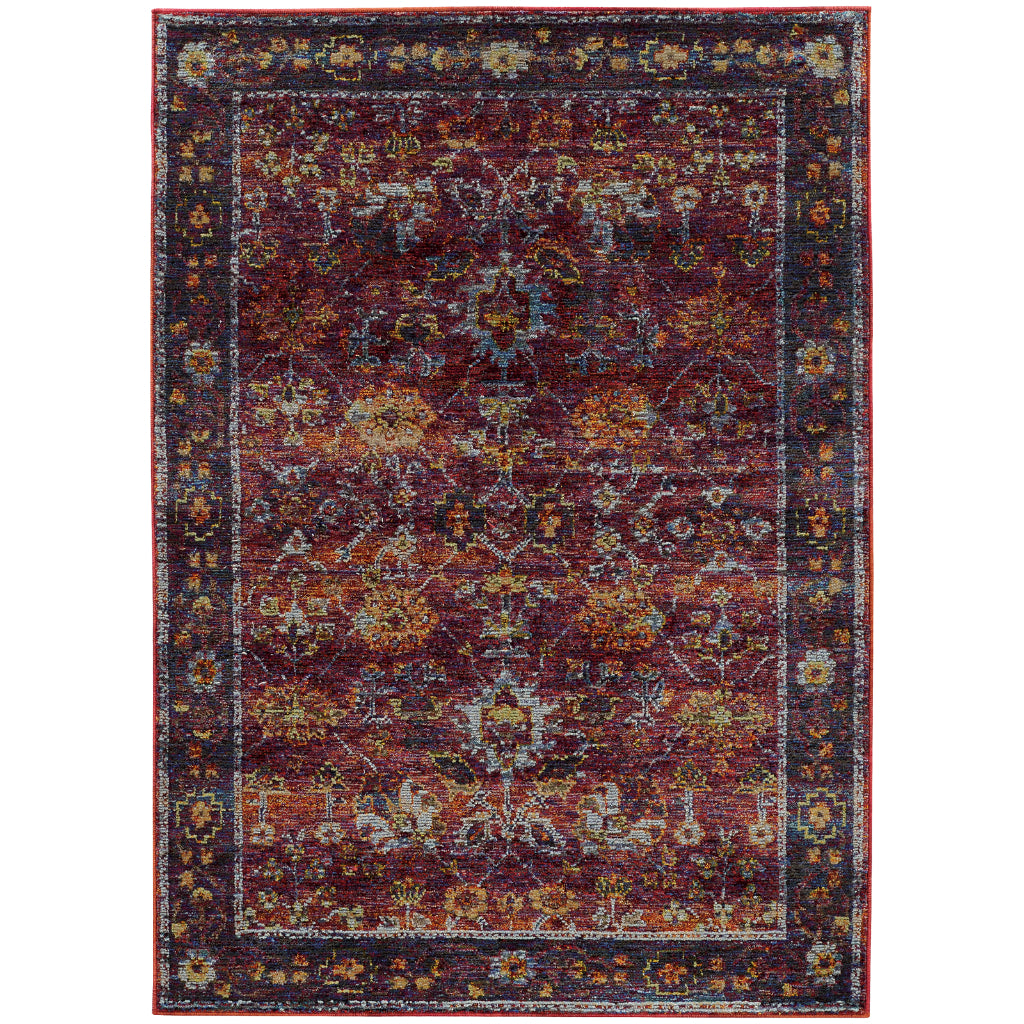 Oriental Weavers Andorra 7153A Multicolor Rectangle Indoor Area Rug - Durable & Stain Resistant Rug with Oriental Design-