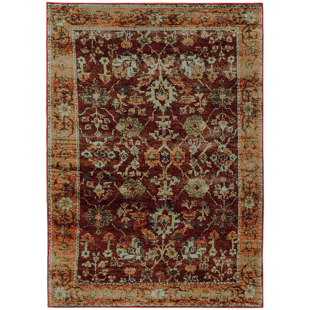Oriental Weavers Andorra 7154A Multicolor Rectangle Indoor Area Rug - Durable &amp; Stain Resistant Rug with Oriental Design