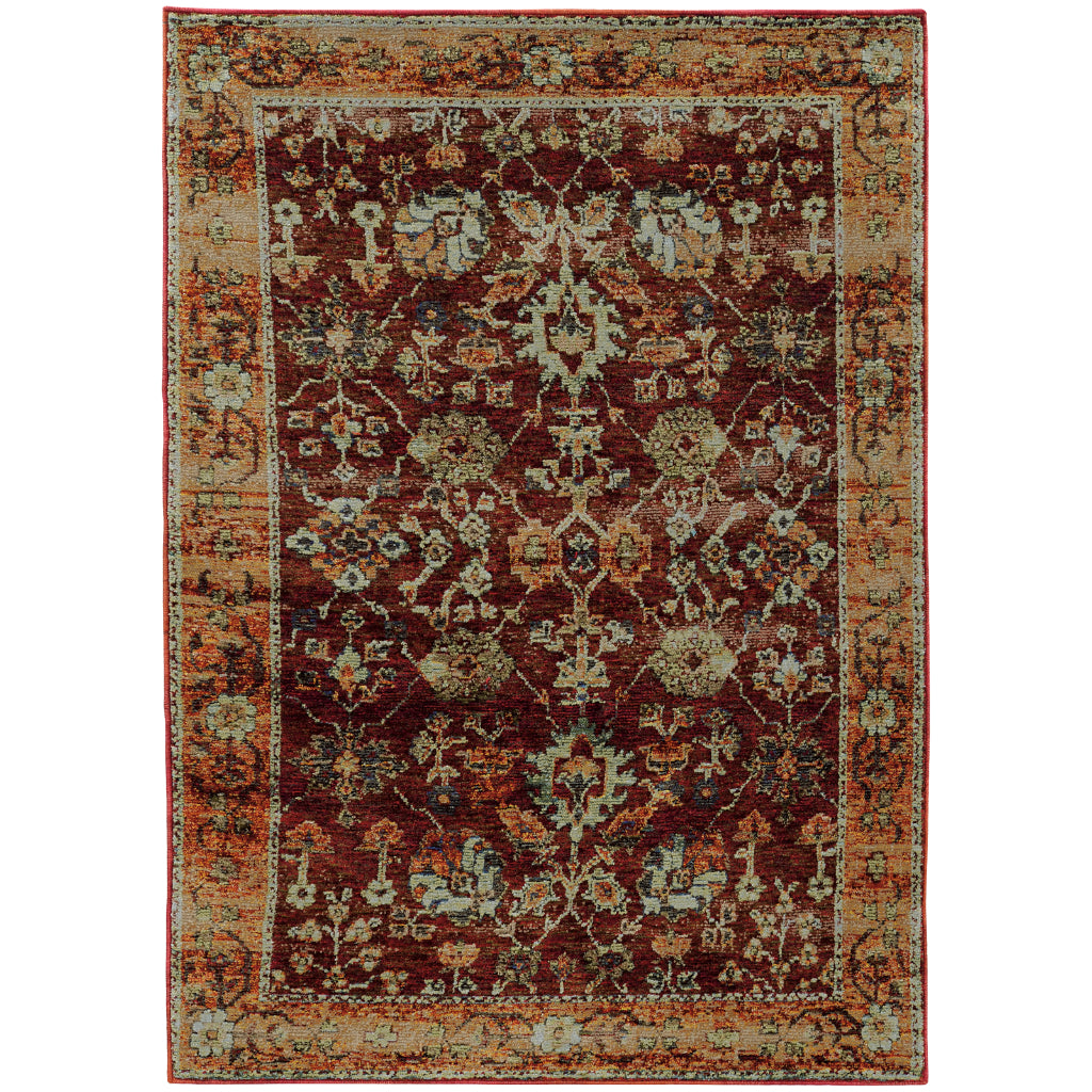 Oriental Weavers Andorra 7154A Multicolor Rectangle Indoor Area Rug - Durable & Stain Resistant Rug with Oriental Design-