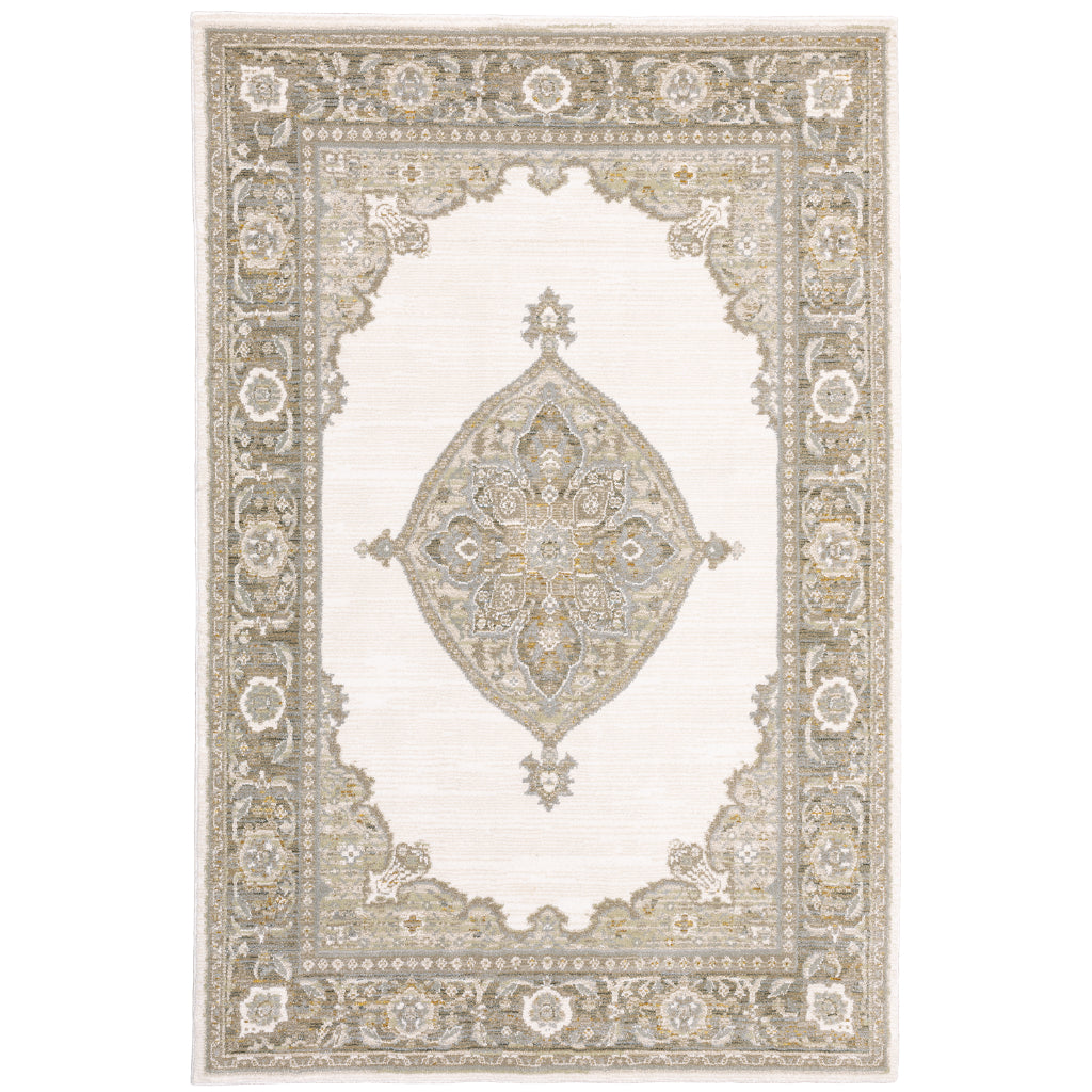 Oriental Weavers Andorra 7939D Multicolor  Rectangle Indoor Area Rug - Durable &amp; Stain Resistant Rug with Medallion Design